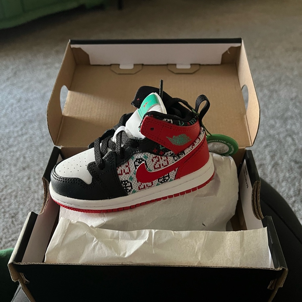 Brand new Jordan ugly sweater high sneakers